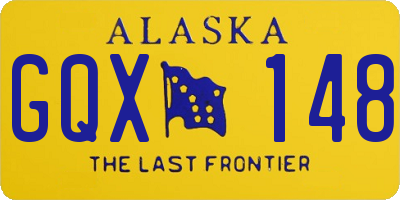 AK license plate GQX148