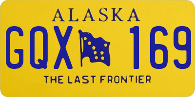 AK license plate GQX169
