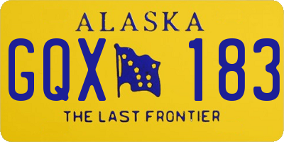 AK license plate GQX183