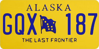 AK license plate GQX187