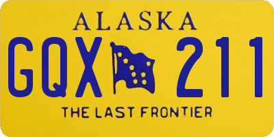 AK license plate GQX211