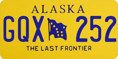AK license plate GQX252