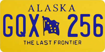 AK license plate GQX256