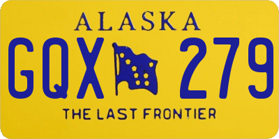 AK license plate GQX279