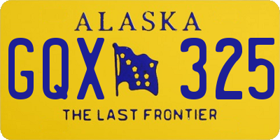AK license plate GQX325