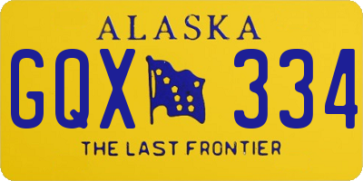 AK license plate GQX334