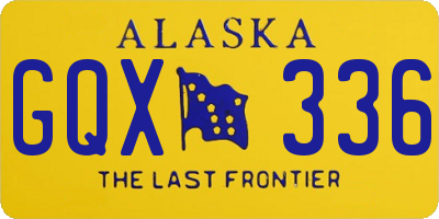 AK license plate GQX336