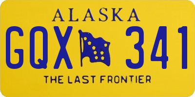 AK license plate GQX341