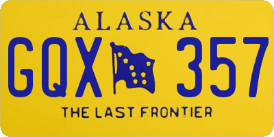 AK license plate GQX357