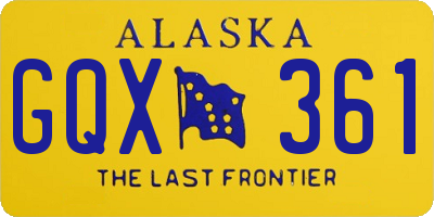AK license plate GQX361
