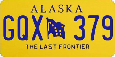 AK license plate GQX379