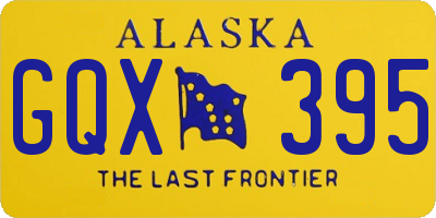 AK license plate GQX395