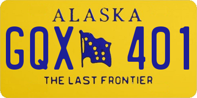 AK license plate GQX401