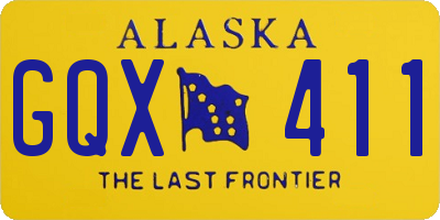 AK license plate GQX411