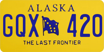 AK license plate GQX420