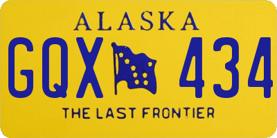AK license plate GQX434