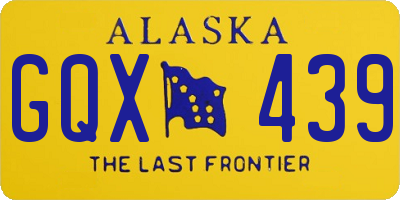AK license plate GQX439