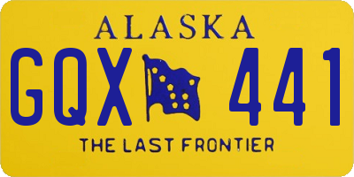 AK license plate GQX441