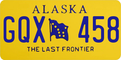 AK license plate GQX458