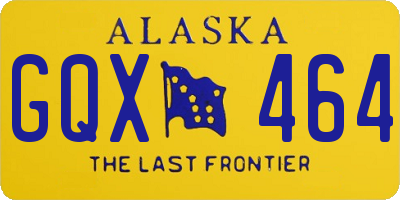AK license plate GQX464