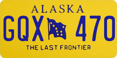 AK license plate GQX470