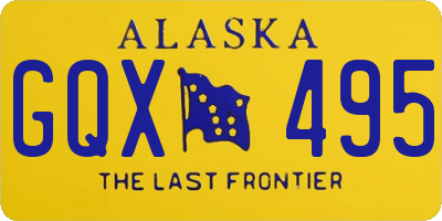 AK license plate GQX495