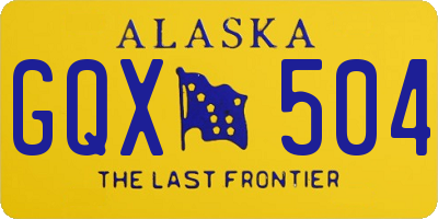 AK license plate GQX504