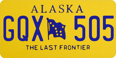 AK license plate GQX505