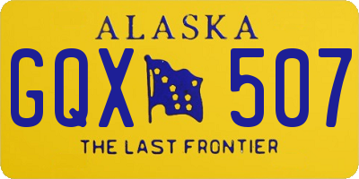 AK license plate GQX507