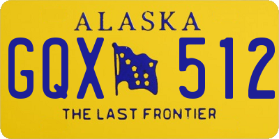 AK license plate GQX512
