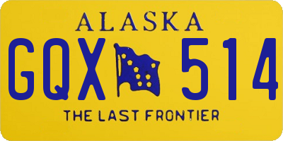 AK license plate GQX514