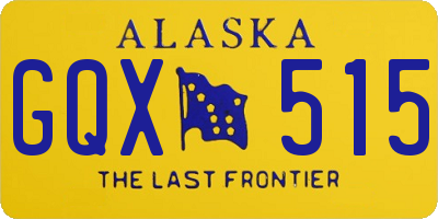 AK license plate GQX515