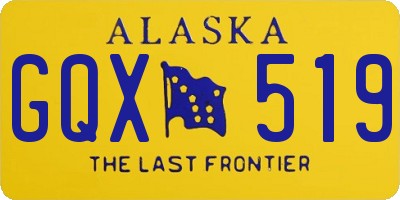 AK license plate GQX519