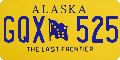 AK license plate GQX525