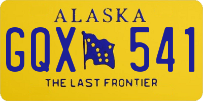 AK license plate GQX541