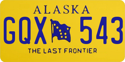 AK license plate GQX543