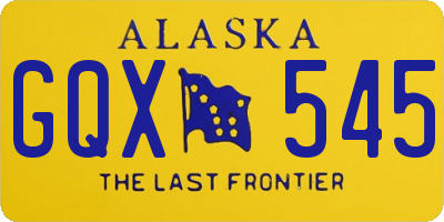 AK license plate GQX545
