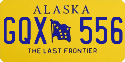AK license plate GQX556