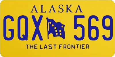 AK license plate GQX569