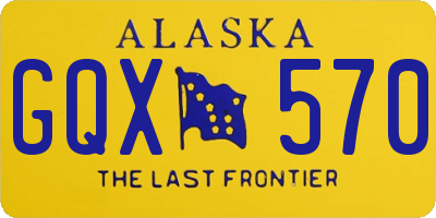 AK license plate GQX570