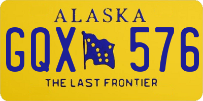 AK license plate GQX576