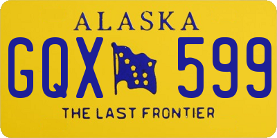 AK license plate GQX599