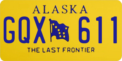 AK license plate GQX611