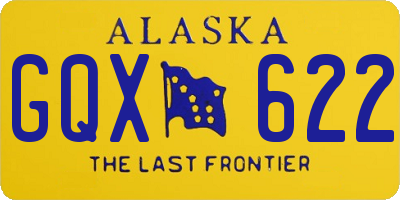 AK license plate GQX622