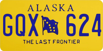 AK license plate GQX624