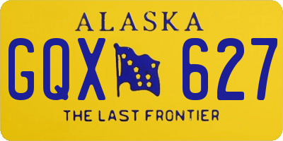 AK license plate GQX627
