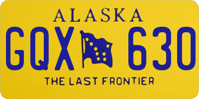 AK license plate GQX630