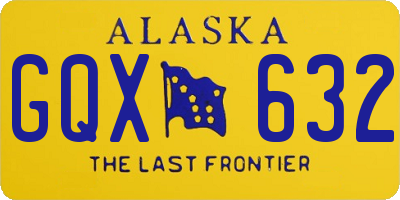 AK license plate GQX632