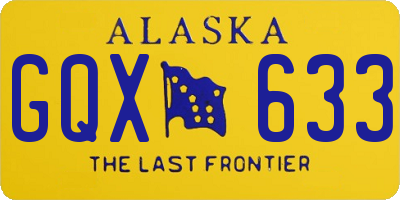 AK license plate GQX633