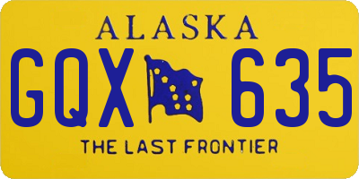AK license plate GQX635